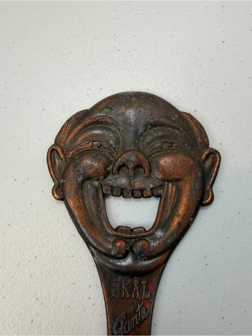 Vintage Cheerio European Bottle Opener Antique Clown Face Scandinavian Bar Decor - Picture 3 of 7